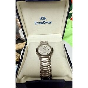 Everswiss Women's Quartz Stainless Steel Watch Date Window New Battery